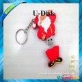 Rubber Santa Claus USB Flash Disk For Christmas